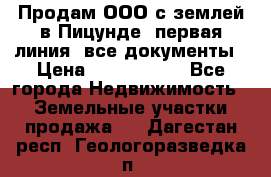 Продам ООО с землей в Пицунде, первая линия, все документы › Цена ­ 9 000 000 - Все города Недвижимость » Земельные участки продажа   . Дагестан респ.,Геологоразведка п.